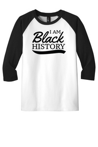 Youth I Am Black History Basebal T-Shirt